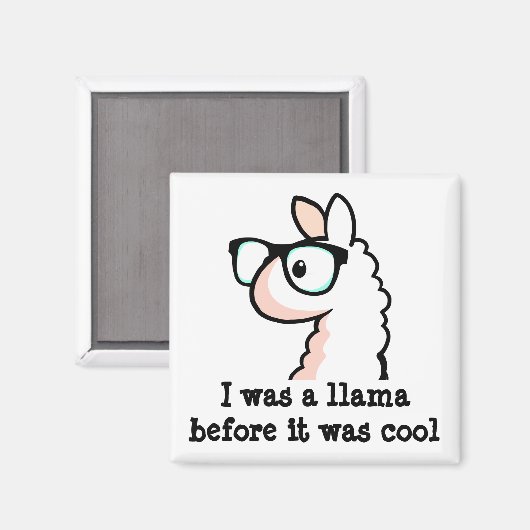 Hipster Llama Magnet (Vorderseite/Rückseite)