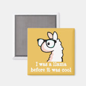 Hipster Llama Magnet (Vorderseite/Rückseite)