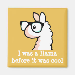 Hipster Llama Magnet