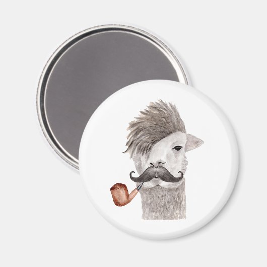 Hipster Llama Magnet (Vorderseite/Rückseite)