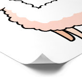 Hipster Llama Poster (Ecke)