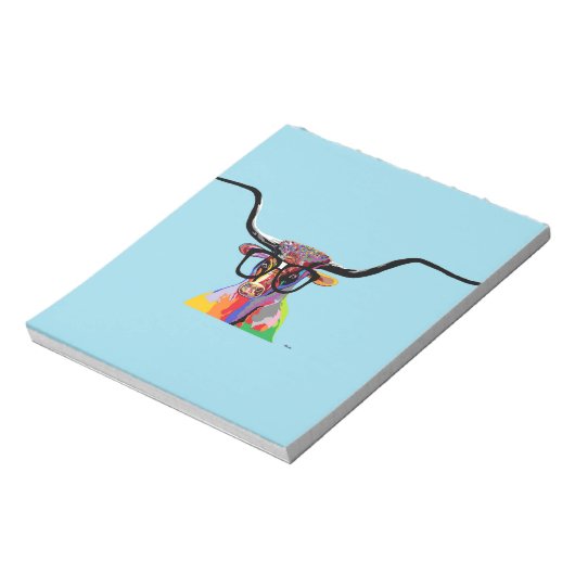 Hipster Longhorn Notizblock (Rotiert)