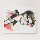 Hipster Man Zeichne Puzzle (Horizontal)