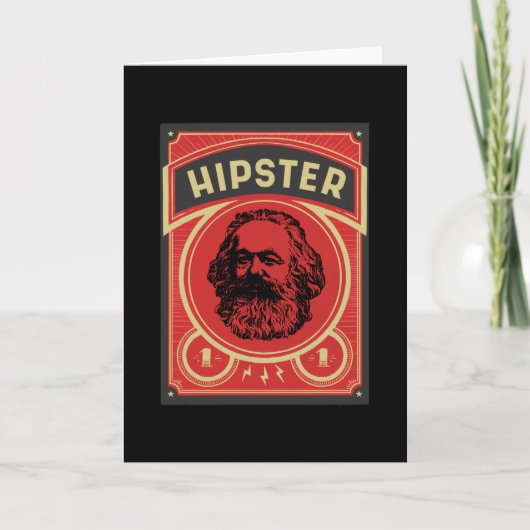 Hipster Marx Retro Poster Karte (Vorderseite)