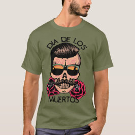 hipster_mexico_kopf_de_mort_crane_fleur_rose_ci T-Shirt