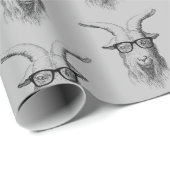 Hipster mit Brille Geschenkpapier (Rolleneckpunkt)