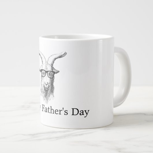 Hipster mit Brille Jumbo-Tasse (Vorderseite Rechts)