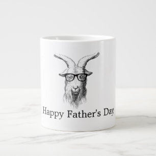 Hipster mit Brille Jumbo-Tasse