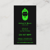 Hipster mit Logo Visitenkarte (Rückseite)