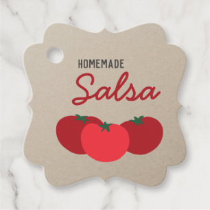Hipster Modernes, hausgemachte Salsa Tomatenkonser Geschenkanhänger