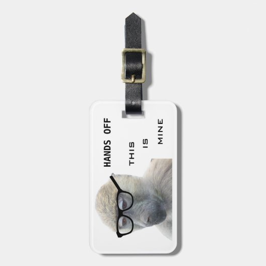 Hipster Monkey mit Brille Gepäckanhänger (Vorderseite vertikal)