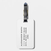 Hipster Monkey mit Brille Gepäckanhänger (Rückseite vertikal)