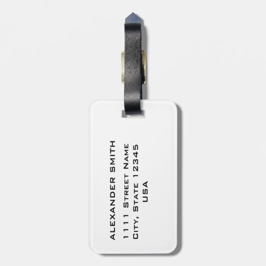 Hipster Monkey mit Brille Gepäckanhänger (Rückseite vertikal)