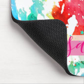 Hipster Monogram Rainbow Gefärbte Krawatte Mousepad (Ecke)