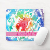 Hipster Monogram Rainbow Gefärbte Krawatte Mousepad (Mit Mouse)