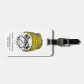 Hipster-Mops |, das er cooles | ist, addieren Gepäckanhänger (Vorderseite horizontal)