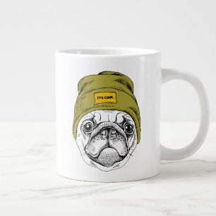Hipster Mops  Es ist Cool Jumbo-Tasse