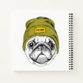 Hipster Mops | Es ist Cool Notizblock (Rückseite)