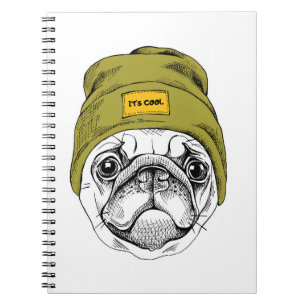 Hipster-Mops   ist es cool Notizblock