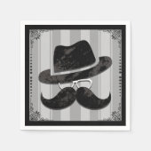 Hipster Mustache Hat Glasses Birthday Party Serviette (Vorderseite)