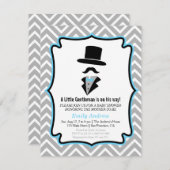 Hipster Mustache Little Man Baby Boy Dusche Einladung (Vorne/Hinten)