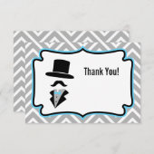 Hipster Mustache Little Man Vielen Dank Mitteilungskarte (Vorne/Hinten)