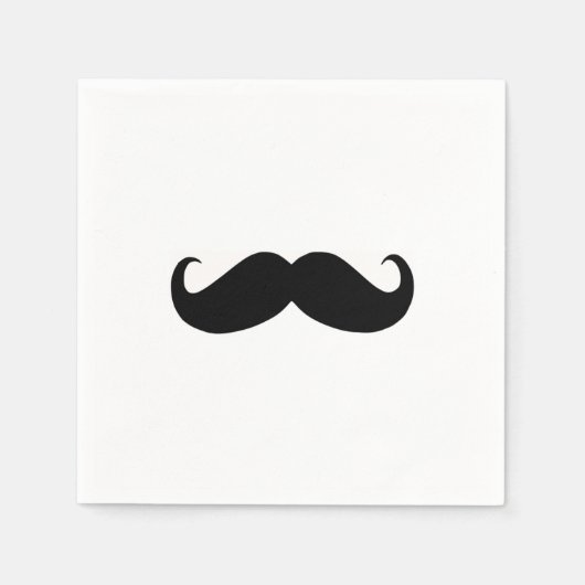 Hipster Mustache Paper Napkin Serviette (Vorderseite)