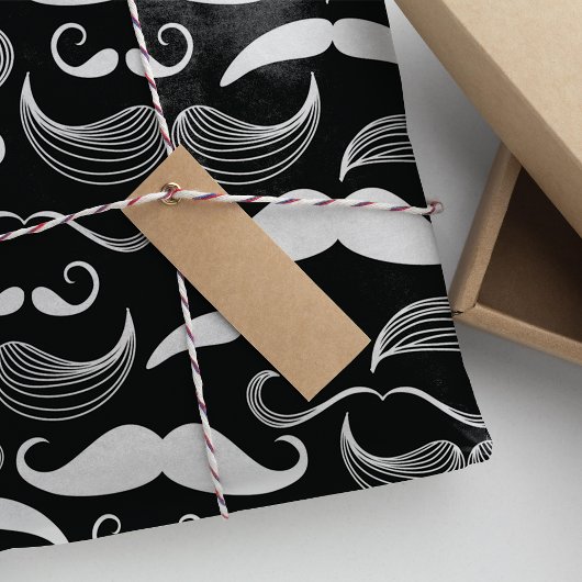 Hipster Mustache Pattern Seidenpapier