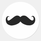 Hipster Mustache Sticker (Vorderseite)