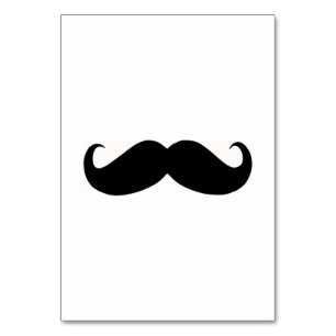 Hipster Mustache-Tischkarte Tischnummer