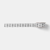 Hipster Mustache und Glasses Dot Pattern Satinband (Vorderseite)