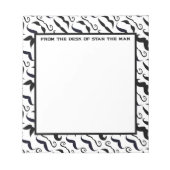 Hipster Mustache Vintag Retro Notizblock (Vorderseite)