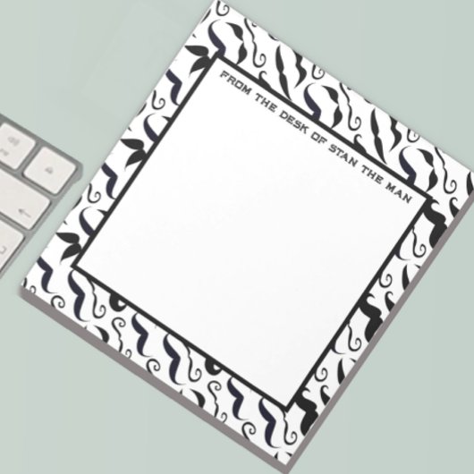 Hipster Mustache Vintag Retro Notizblock