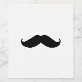 Hipster Mustache Weinetikett (Einzelnes Label)