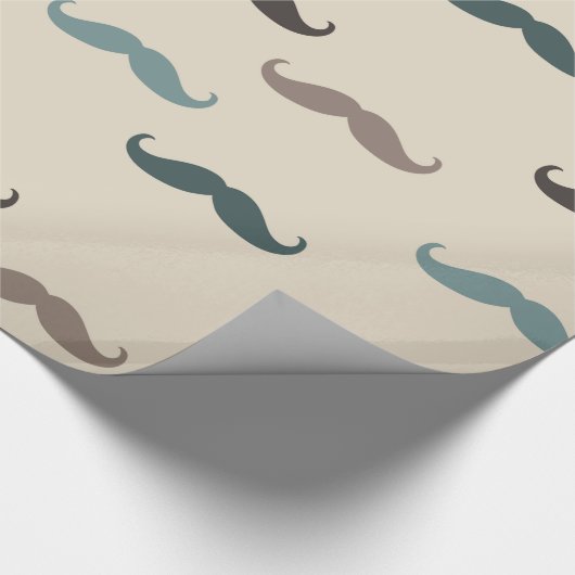 Hipster Mustaches Geschenkpapier (Ecke)
