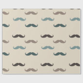 Hipster Mustaches Geschenkpapier (Flach)
