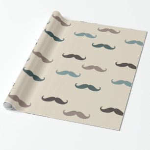Hipster Mustaches Geschenkpapier