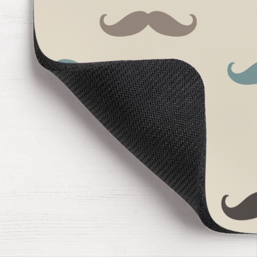 Hipster Mustaches Mousepad (Ecke)