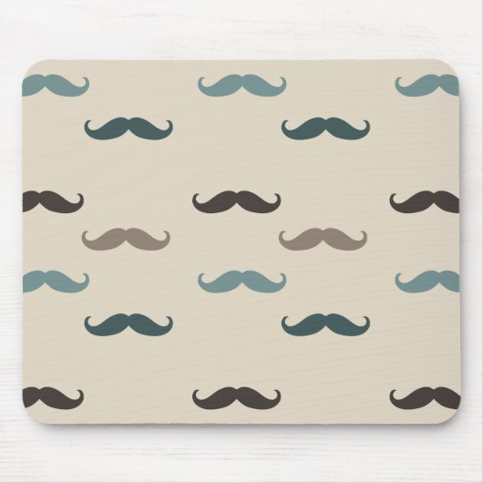 Hipster Mustaches Mousepad (Vorne)