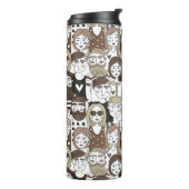 Hipster Muster kundenspezifisch monogramm Thermosbecher (Nach links gedreht)