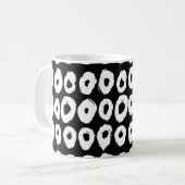 Hipster-Muster mit Donusform in Form Kaffeetasse (Vorderseite Links)