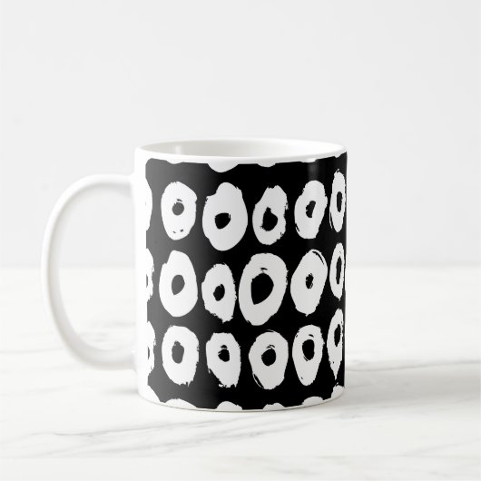 Hipster-Muster mit Donusform in Form Kaffeetasse (Links)