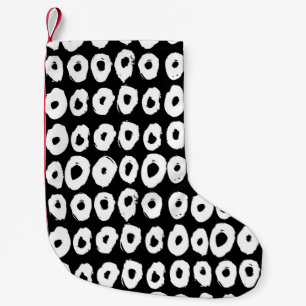 Hipster-Muster mit Donusform in Form Kleiner Weihnachtsstrumpf