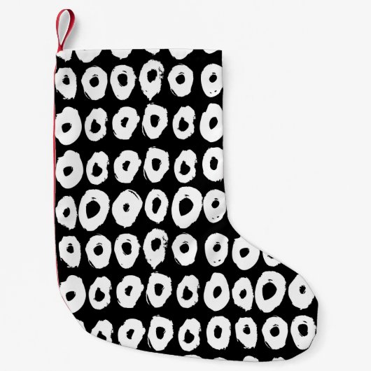 Hipster-Muster mit Donusform in Form Kleiner Weihnachtsstrumpf (Vorderseite)