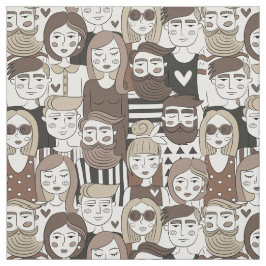 Hipster Muster Stoff
