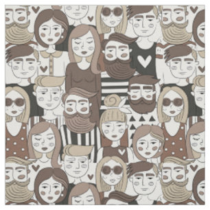 Hipster Muster Stoff