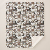 Hipster Mustertuch Sherpadecke (Vorderseite)