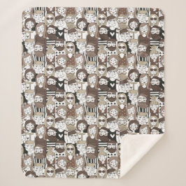 Hipster Mustertuch Sherpadecke