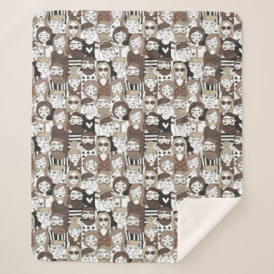 Hipster Mustertuch Sherpadecke