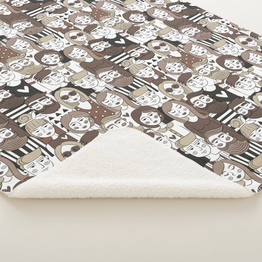 Hipster Mustertuch Sherpadecke (3/4)